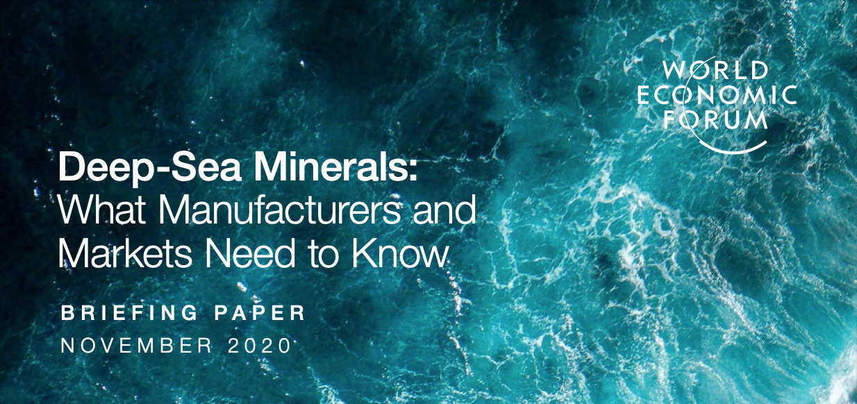 Deep-Sea Mineral Platform and Report Launched by the World Economic Forum